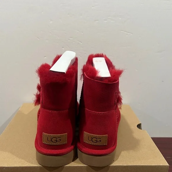 Ugg, Mini Bailey Button 2, 1016422, Red - Picture 13 of 13